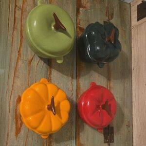 Ceramic Kitchen Wall Hook Set - Green, Dark Green, Orange, Red